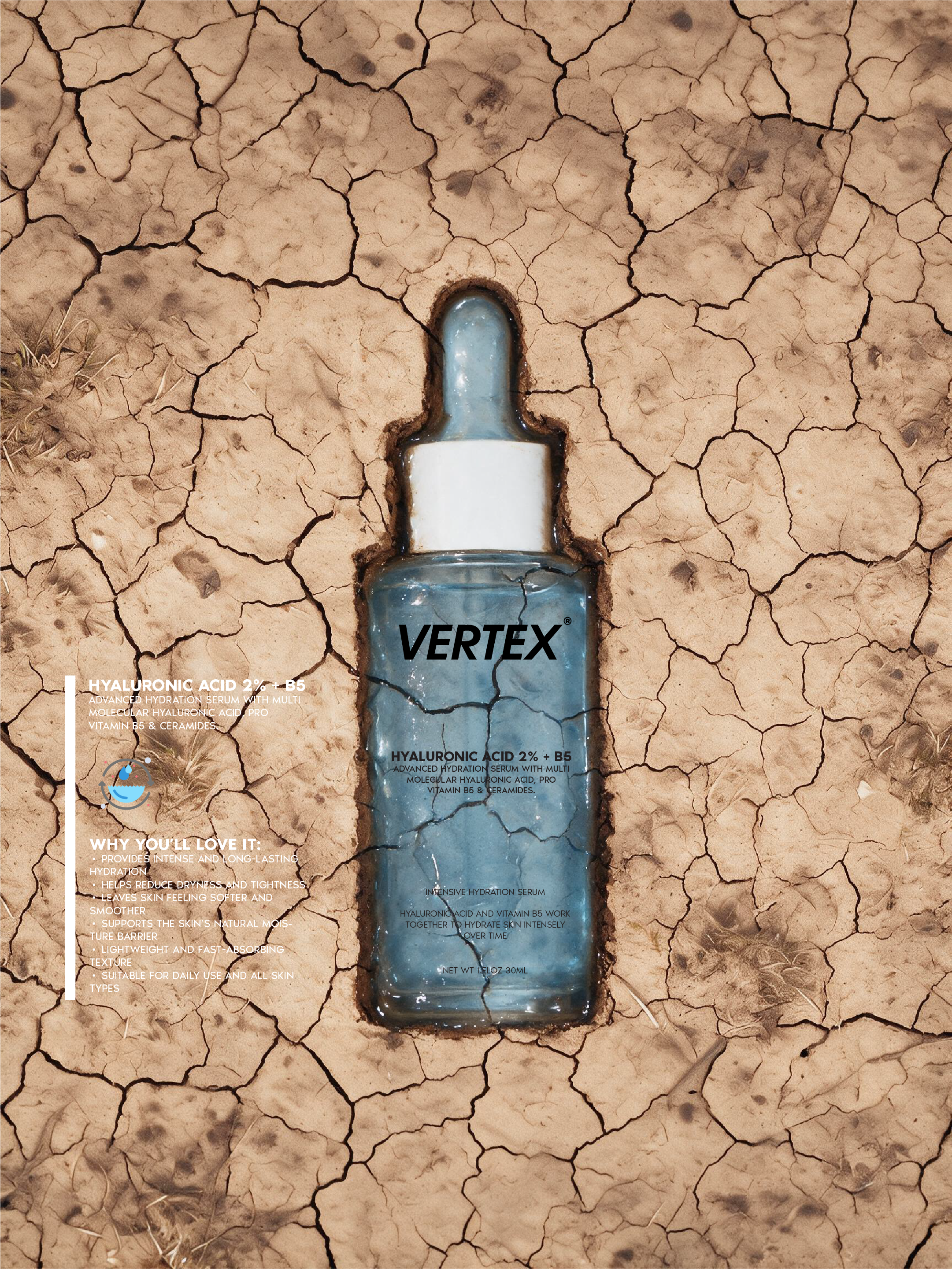 VERTEX Hyaluronic Acid 2% + B5